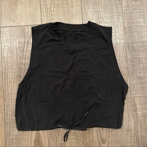 Lululemon cropped black high neck tank (WORN ONCE)